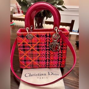 🌟SOLD🌟 RARE Lady Dior Multicolor Woven 2-way Bag Medium size